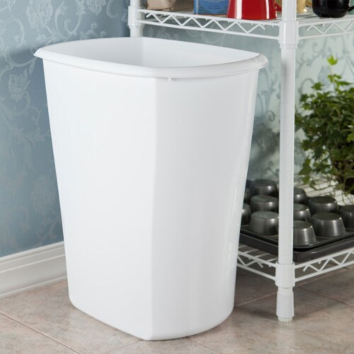Sterilite 10538006 10 Gallon White Ultra Plastic Wastebasket Trash Can 6 Pack 6 Piece Kroger