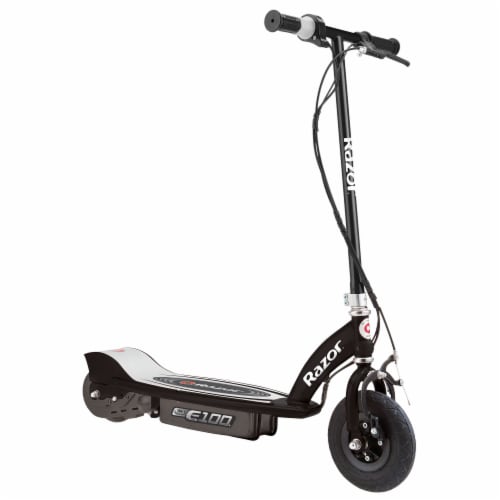 Razor E100 Kids 24 Volt Motorized Electric Powered Scooters, Black & Purple Perspective: top
