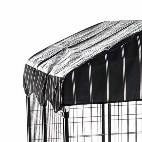 Lucky Dog 4 x 4.5 Ft Large Covered Wire Dog Fence Kennel Pet Play Pen, (6 Pack) Perspective: top
