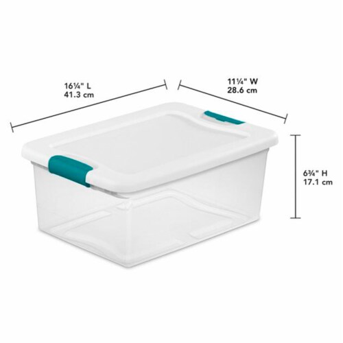 Sterilite 6 Sets of 32 Quart Latch Lid Tote & 12 Sets of 15 Quart Latch Lid Tote Perspective: top