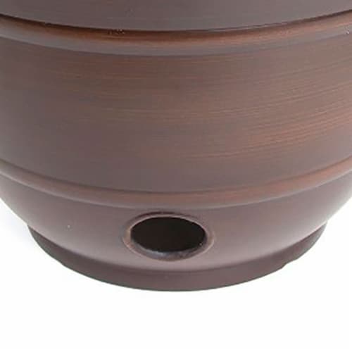 Liberty Garden Banded High Density Resin Hose Holder Pot with Drainage (3 Pack) Perspective: top