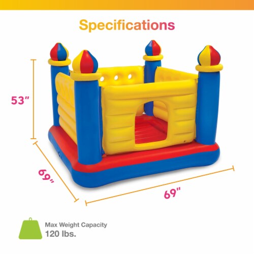 Intex Inflatable Jump-O-Lene Castle House with Multi-Colored