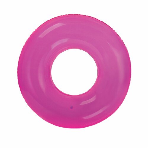 Intex Colorful Transparent Inflatable Swimming Pool Beach Tube Raft (24 Pack) Perspective: top