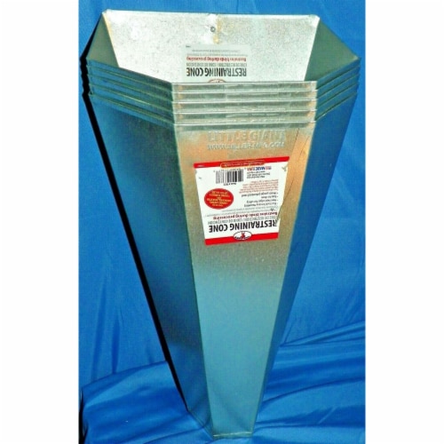 Little Giant RC2 Galvanized Steel Medium Poultry Restraining Cone, (4 Pack) Perspective: top