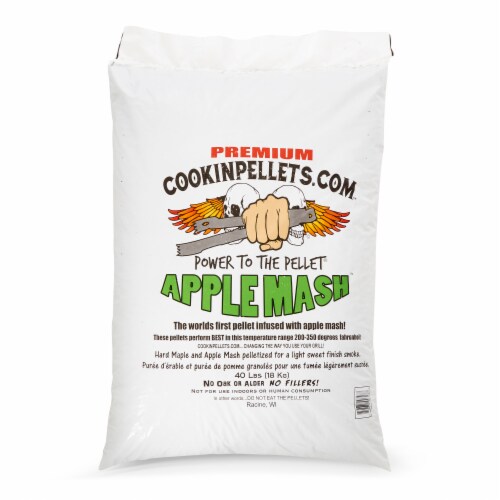 CookinPellets Black Cherry Smoker Wood Pellets & Apple Mash Pellets, 40 Lb Bags Perspective: top