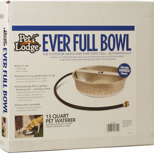 Little Giant 13-Quart Galvanized Steel Ever Full Pet Water Bowl Dish (3 Pack) Perspective: top