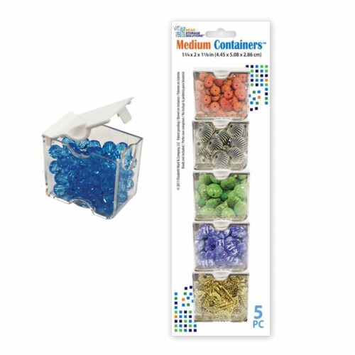 Elizabeth Ward Bead Storage Solutions 5 Piece Bead & Craft Containers (3 Pack), 1 Piece Kroger