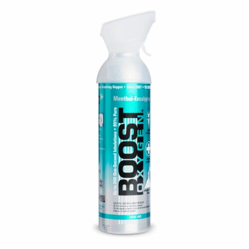 Boost Oxygen Natural Portable 10 Liter Pure Oxygen Variety Canister (8 Pack) Perspective: top