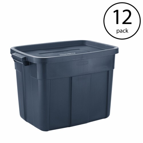 Rubbermaid 10 Gallon Stackable Storage Container, Dark Indigo Metallic (6  Pack), 1 Piece - Kroger