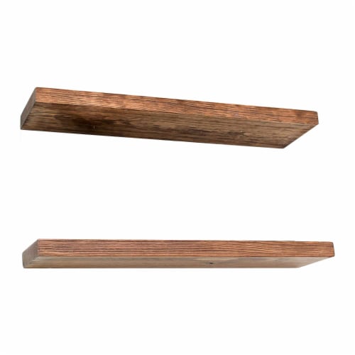 Willow & Grace Connie 24 Floating Shelves with Amanda 24 Wall Mount Shelves Perspective: top