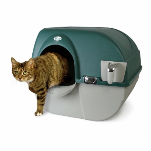 Omega Paw Enclosed No Scoop Self-Cleaning Litter Box & Paw Cleaning Mat for  Cats, 1 Piece - Fry's Food Stores