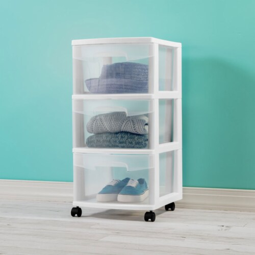 Sterilite White Clearview 3 Drawer Storage Unit - Shop Storage