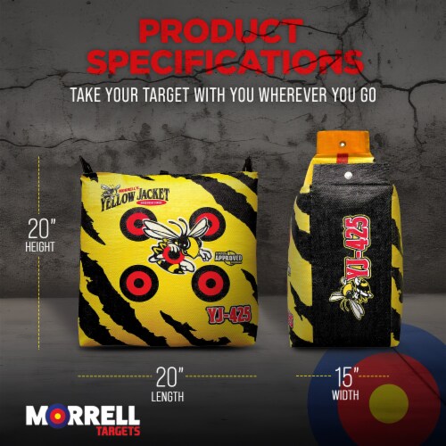 Morrell Yellow Jacket Outdoor Target with HME Products Target Stand & Bow Holder Perspective: top