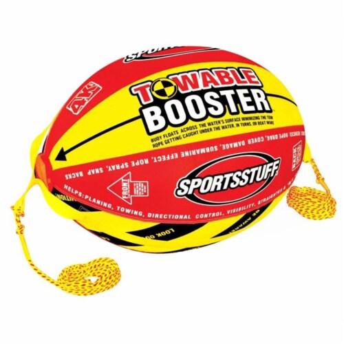 Airhead Renegade 3 Person Towable Water Tube w/ SPORTSSTUFF Towable Booster Ball Perspective: top