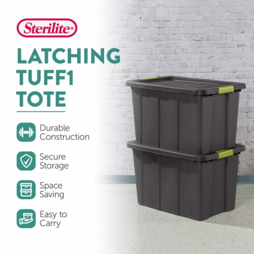 Sterilite Tuff1 Latching 30 Gallon Storage Tote Container with Lid (12  Pack), 1 Piece - Kroger