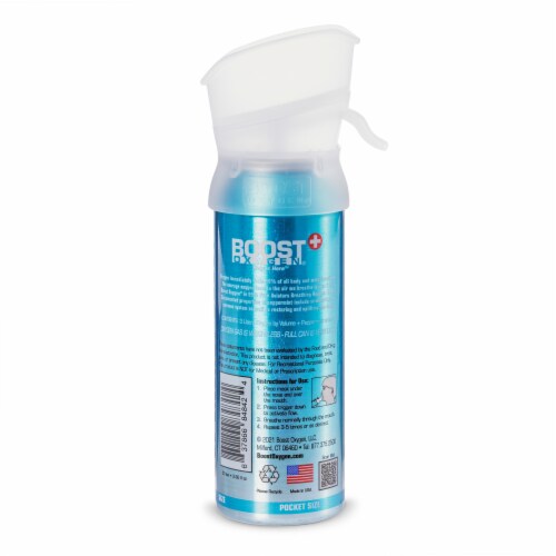 Boost Oxygen 3L Pocket Sized Canned Oxygen with Mouthpiece, Peppermint (7 Pack) Perspective: top