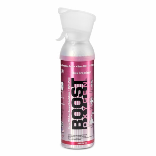 Boost Oxygen 3 Liter Portable Pocket Sized Canister w/ 5 Liter and 10 Liter Cans Perspective: top
