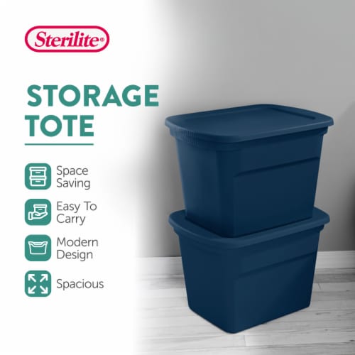 Sterilite Classic Lidded Stackable 30 Gal Storage Tote Container