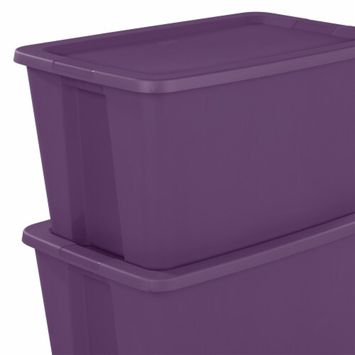 Sterilite Classic Lidded Stackable 30 Gal Storage Tote Container