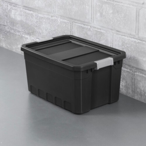 Sterilite 19 Gal Rugged Industrial Stackable Storage Tote w/ Lid, Black, 12  Pack, 1 Piece - Fry's Food Stores