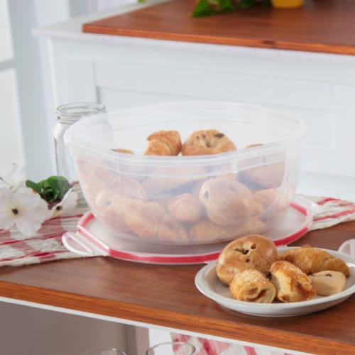 1pc Kitchen Refrigerator Microwave Safe Plastic Food Container With Lid For  Fruit, Meal & Leftover Storage