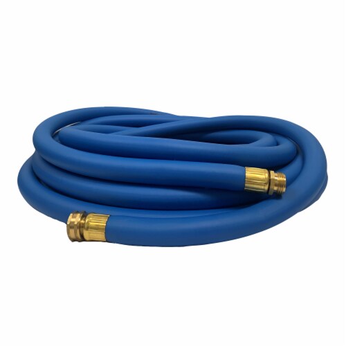 Underhill 50 Ft Blue Water Hose w/ Precision Cloudburst Nozzle & Hose Adapter Perspective: top