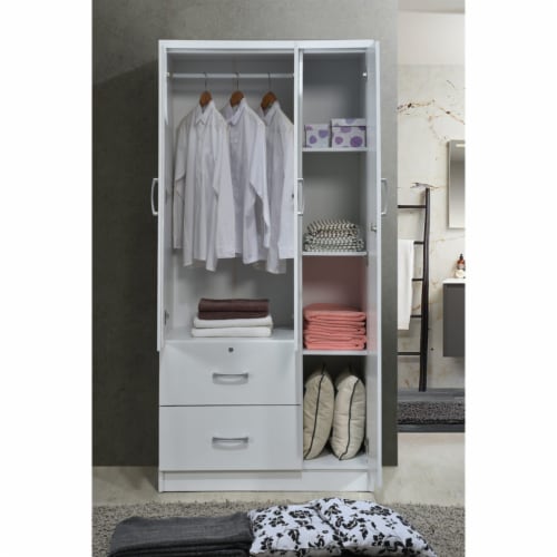 Portable Wardrobe Closet Foldable Clothes Cabinet Organizer w/ Cube Storage,  1 Unit - Kroger