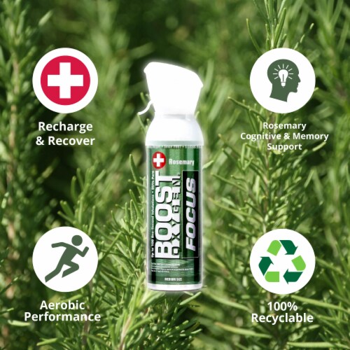 Boost Oxygen 5 L Think Tank Natural Portable Canned Oxygen, Rosemary (4 Pack) Perspective: top
