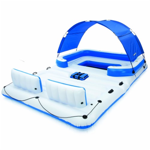 Bestway Hydro-Force X3 Innertube and Tropical Breeze Party Island Water Floats Perspective: top