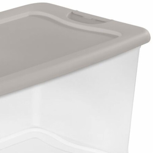 Sterilite Stackable 6 qt Storage Tote Box Container, Crisp Green (5 Pack)