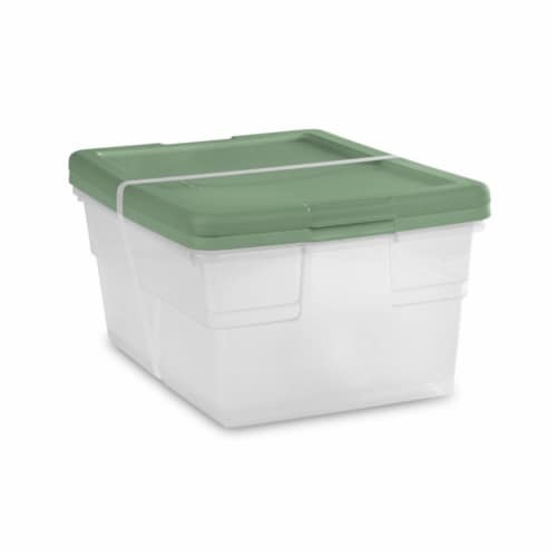 Sterilite 16 Qt Clear Plastic Storage Tote Home Organizer Bins with Lid 4 Pack 2 Piece Ralphs