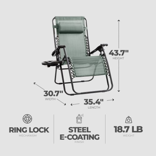 Four Seasons Courtyard Sunny Isles XL Zero Gravity Outdoor Chairs 3 Pack Green 3 Piece King Soopers