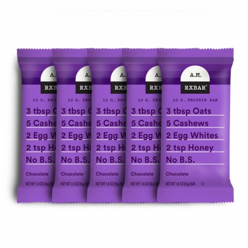 RXBAR A.M. Chocolate Protein Bars Perspective: top