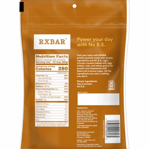 RXBAR® Peanut Butter Protein Granola Perspective: top