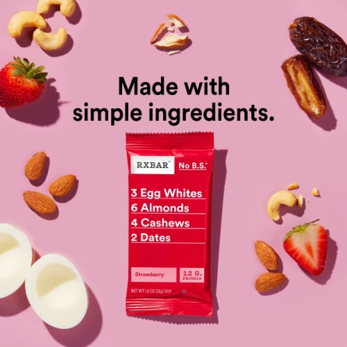RXBAR Strawberry Protein Bars Perspective: top