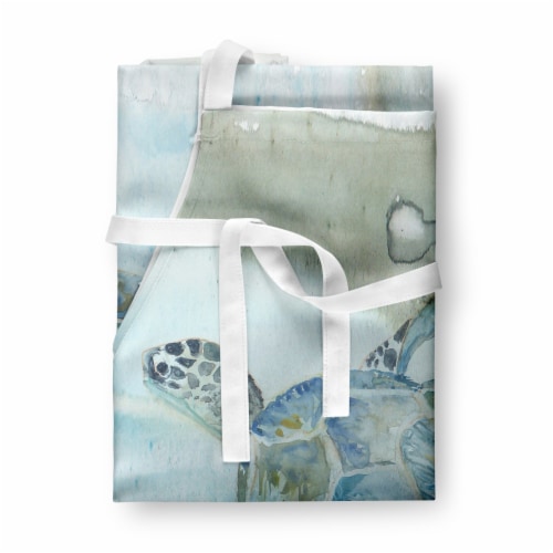 Carolines Treasures  SC2006APRON Sea Turtle Watercolor Apron Perspective: top