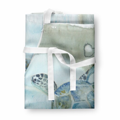 Carolines Treasures  SC2006APRON Sea Turtle Watercolor Apron Perspective: top