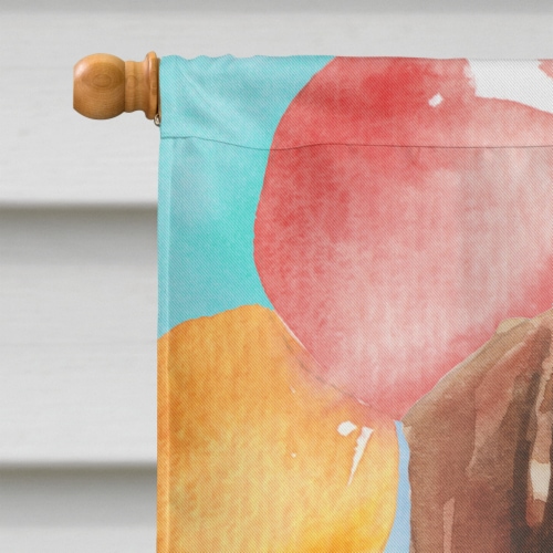 Carolines Treasures CK3238CHF Happy Birthday Beagle House Flag Perspective: top