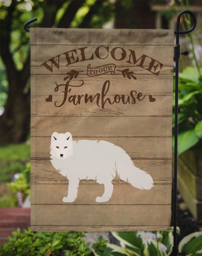 Carolines Treasures CK6821GF White Arctic Fox Welcome Flag Garden Size