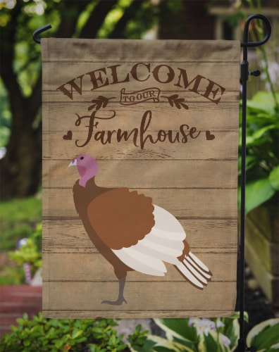 Carolines Treasures  CK6926GF Bourbon Red Turkey Hen Welcome Flag Garden Size Perspective: top
