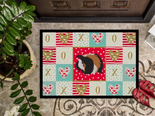 Carolines Treasures  CK5433JMAT Sheba Guinea Pig Love Indoor or Outdoor Mat 24x3 Perspective: top