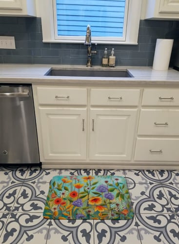 Carolines Treasures PPD3016RUG Fresh Air Flowers Machine Washable Memory Foam M Perspective: top