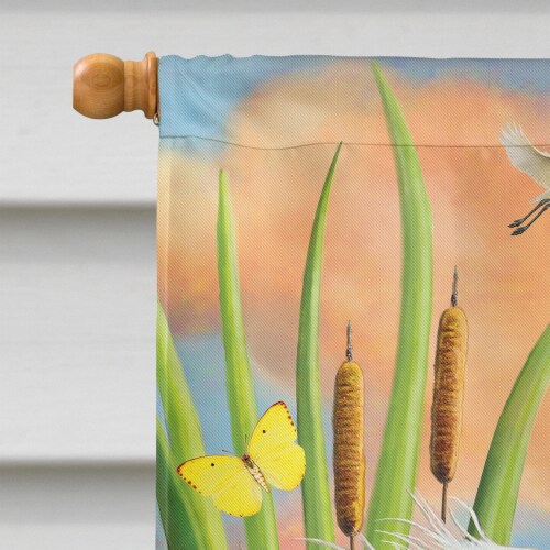 Carolines Treasures PRS4006CHF Reddish Heron Two Phases Flag Canvas House Size Perspective: top