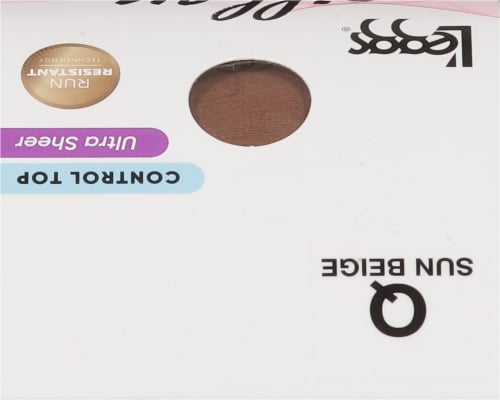 Leggs® Silken Mist® Ultra Sheer Run Resist Control Top Sheer Toe - Q Sun Beige Perspective: top