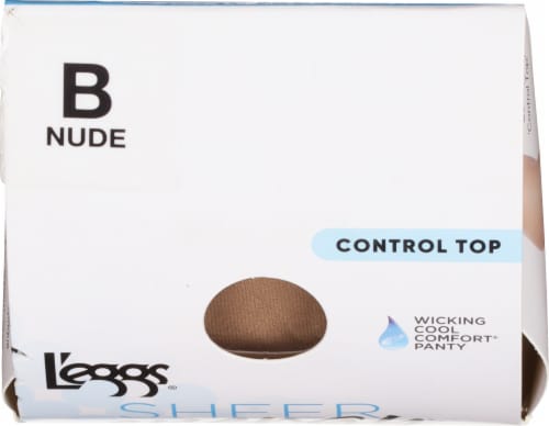 L'eggs® Sheer Energy® Control Top Medium Support Leg Sheer Tights - B Nude Perspective: top
