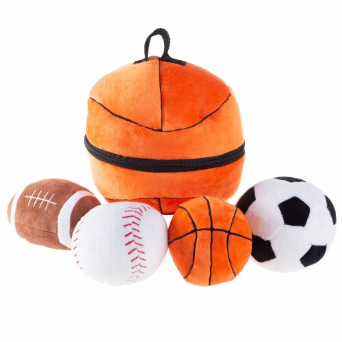 My First Sports Bag Playset Plush Soccer Baseball Basketball