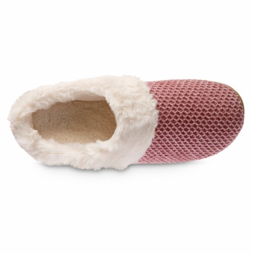 Isotoner® Lara Cenille Hoodback Slipper - Tan Perspective: top