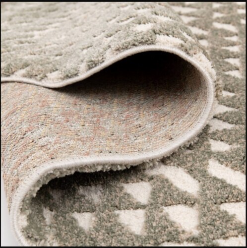 Fred Meyer Hi-Low Green Area Rug Perspective: top