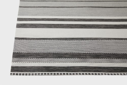 Backyard Bungalow Dania Canfield Indoor-Outdoor Rug - Black-Grey Perspective: top