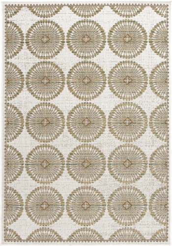 Backyard Bungalow Colourscape Stevie Indoor/Outdoor Rug - Ecru Perspective: top